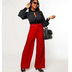 UNIQUE VINTAGE Ginger Dress Pants in Burgundy Size 4